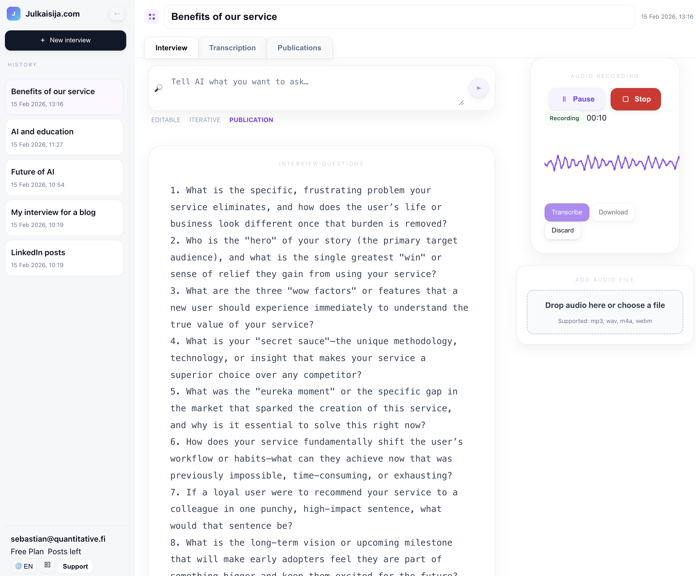 Julkaisija.com app preview